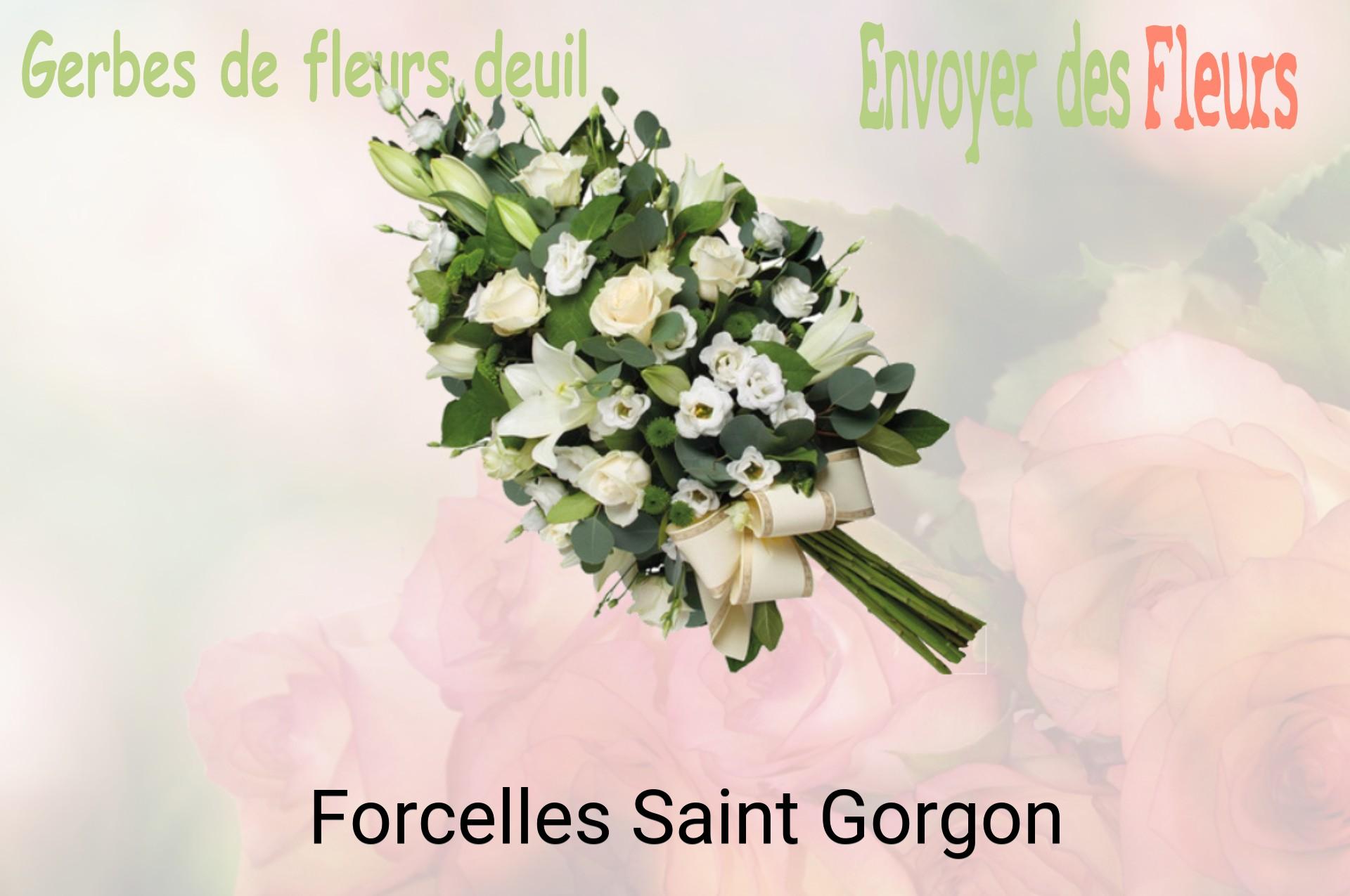Gerbe de fleurs de deuil livrée à Forcelles-Saint-Gorgon